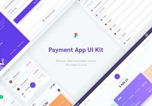 支付界面设计应用程序Web和移动APP UI工具包 Payment App We