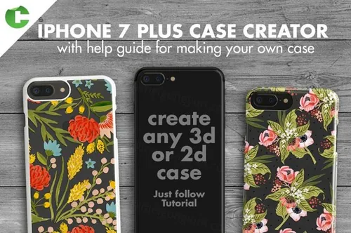 iPhone 7 手机保护壳保护套展示样机模板 Iphone 7 Plus Case Creator