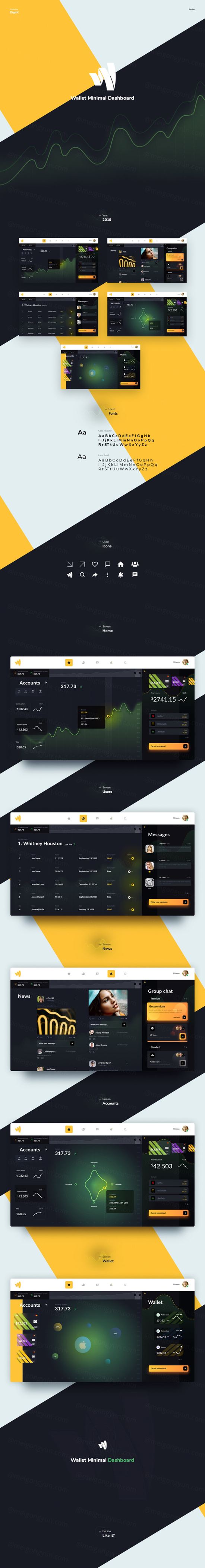 钱包仪表盘个人中心管理后台 Wallet Minimal D