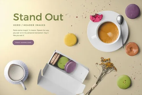 时尚高端的咖啡包装设计VI样机展示模型mockups