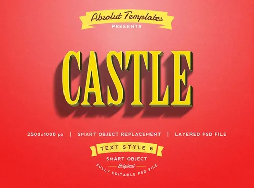 复古风格立体3D效果文字图层样式设计素材06_preview1