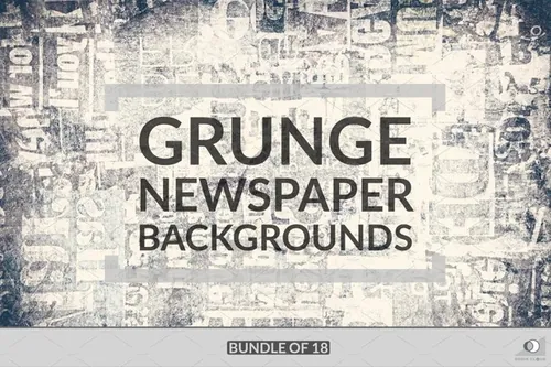 破碎报纸和杂志组成的多层背景纹理 Grunge_Newspa
