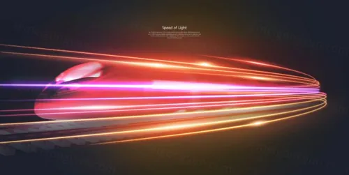光速高铁光效科技概念PSD模板素材 Speed of Light