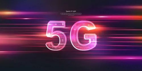 移动联通通信5G光速光效科技概念PSD模板素材 Speed of Light
