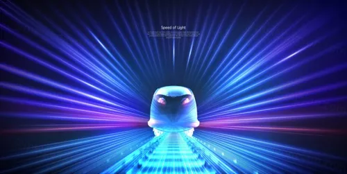 光速高铁光效科技概念PSD模板素材 Speed of Light