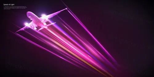 飞机交通光效高科技概念PSD模板素材 Speed of Light