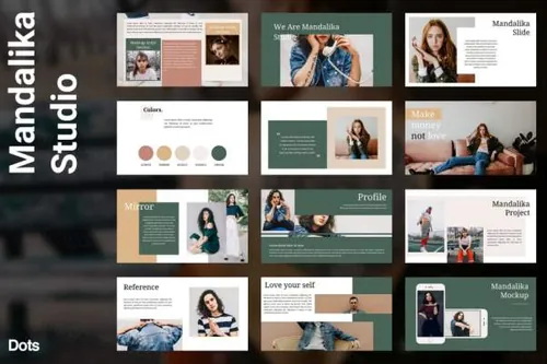 化妆师主题PPT幻灯片模板 Mandalika – Powerpoint Tamplate