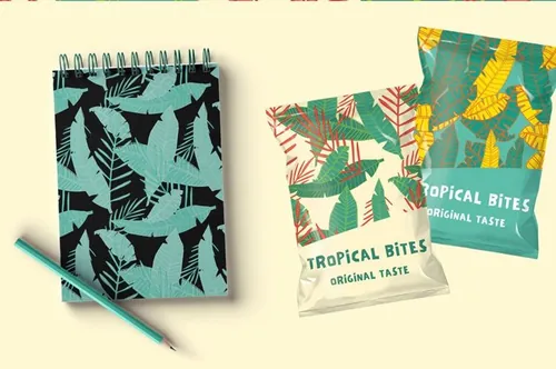 夏季绿色时尚无缝背景素材Seamless Patterns