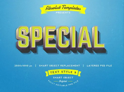 复古风格立体3D效果文字图层样式设计素材09_preview1