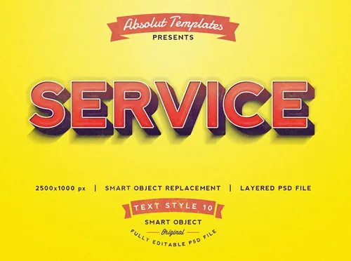 复古风格立体3D效果文字图层样式设计素材10_preview1