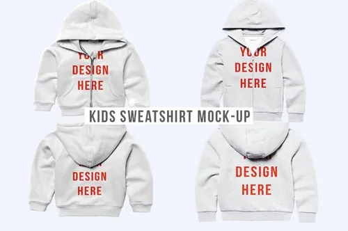时尚儿童运动衫模版Kids Sweatshirt Mock-up
