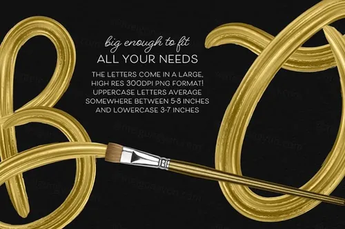 有质感的金粉笔刷效果 Fat  Fabulous: Grap