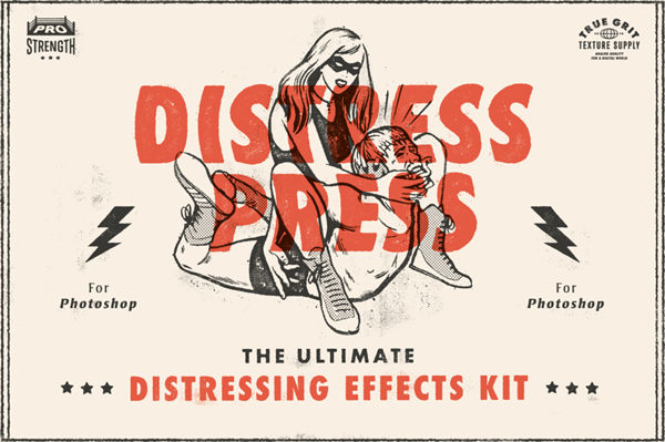 复古斑点砂砾垃圾颗粒纹理木纹效果垃圾纸纹PS插画笔刷 Distress