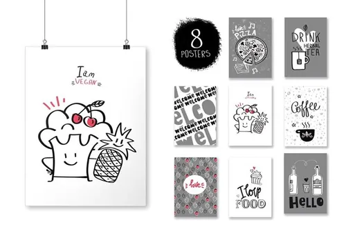 矢量手绘食物素材KITCHEN (Big Graphic P