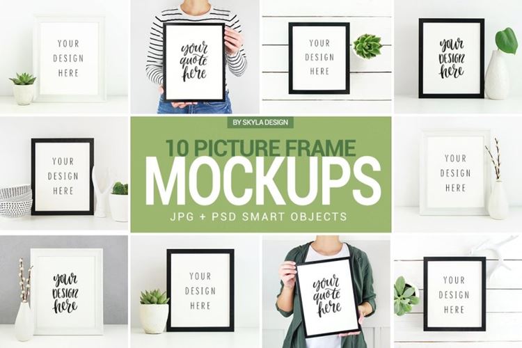 相框和海报展示样机模板 Picture frame  Poster mockup photos