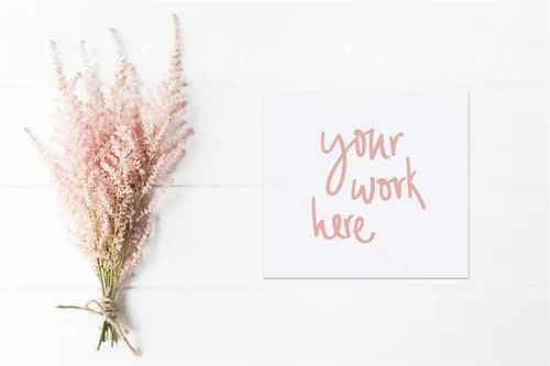 简约花卉场景照片展示样机 Floral stock photography – JPEG 300D