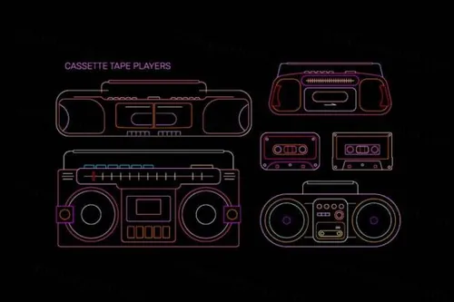 经典磁带播放器图标下载[Ai,PSD]
