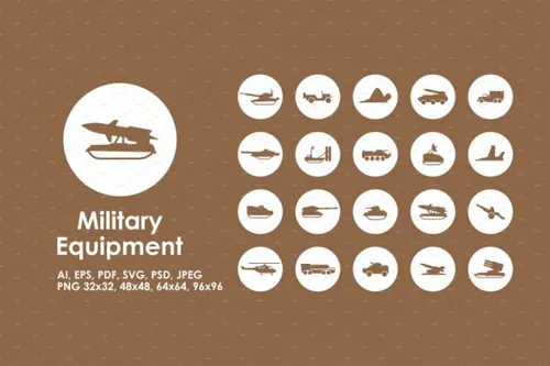 军事装备图标素材 Military Equipment icons
