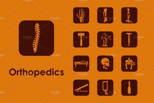 骨科图标素材 Set of orthopedics simple ic