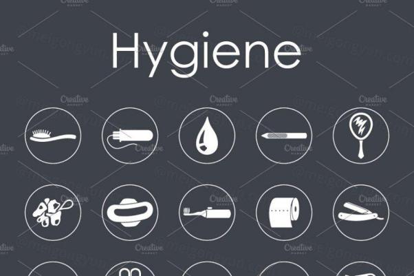 护理图标素材 hygiene simple icons