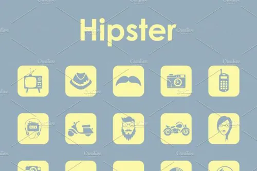 流行元素图标 hipster simple icons