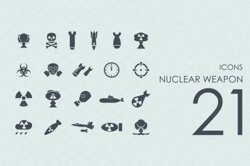 核武器图标素材 21 Nuclear Weapon icons