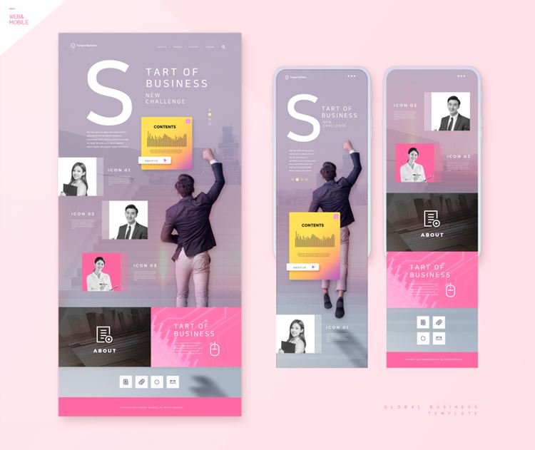 创意个人主页页面网页设计模板