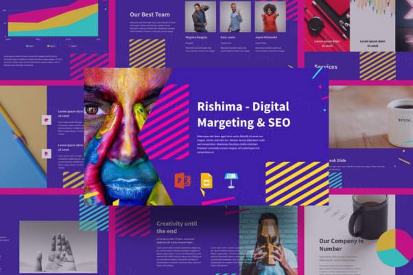 时尚高端绚丽的多用途的高品质数字营销SEO演示