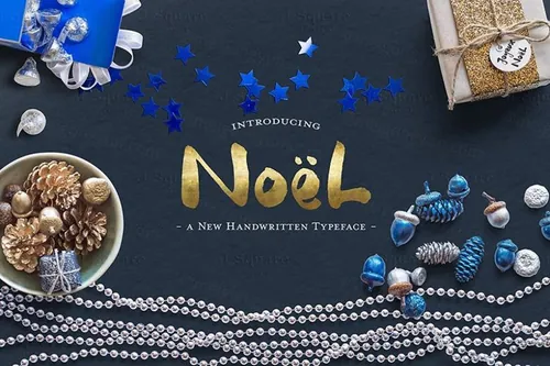 蓝色格调假日和圣诞节场景设计装饰元素 Hanukkah Pr