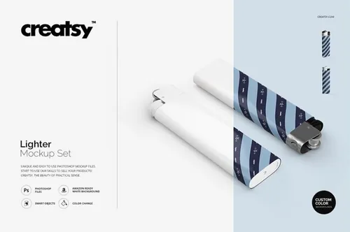 打火机样机展示模型Lighter_Mockup_Set_1759941
