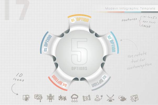 现代信息图表ppt模板 Modern Infographic Options
