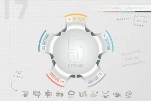 现代信息图表ppt模板 Modern Infographic Options