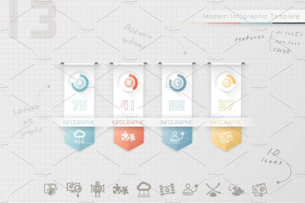 现代信息图表ppt素材 Modern Infographic Options