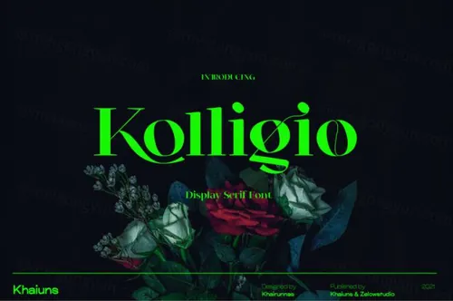 充满现代气息的经典品牌设计衬线英文字体 Kolligio - Serif Typeface
