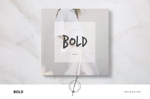 创意时尚潮流现代杂志画册设计模板 Bold-Magazine