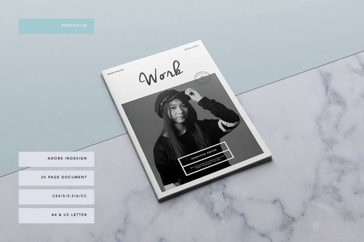 奥地利发烧级摄影师自用作品集简历INDD模板 个人/工作室包装 Bushwick Portfolio