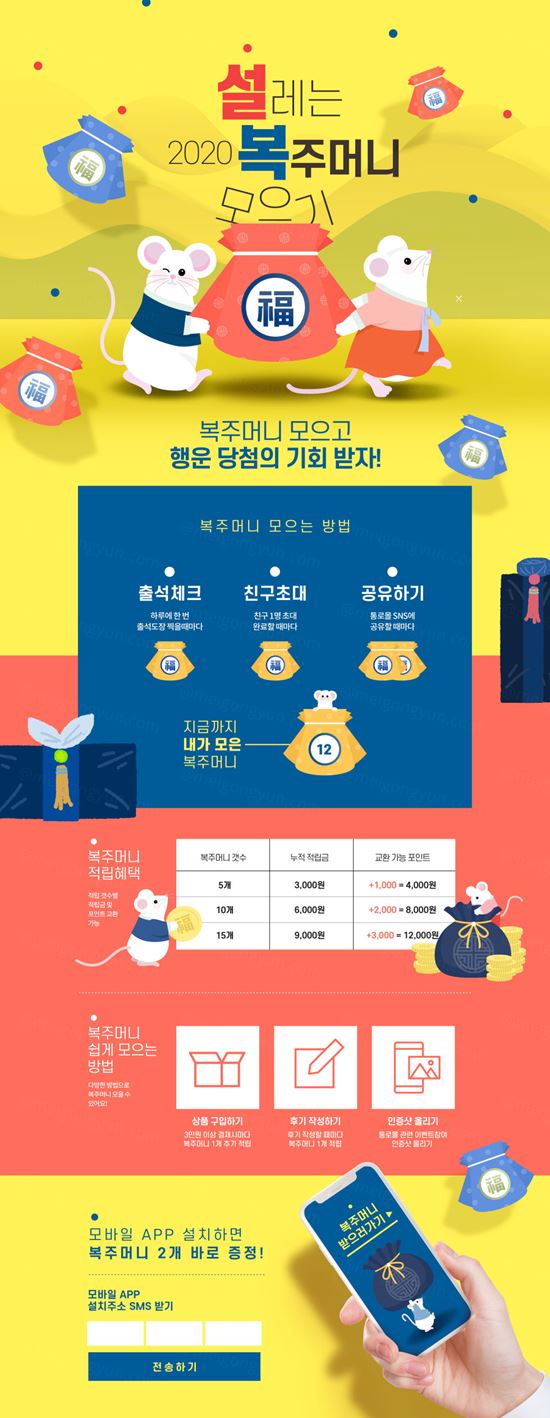 客户参与新年鼠年福袋活动礼品折扣券