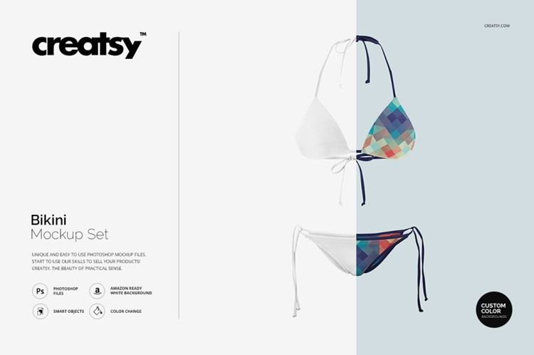 夏日性感比基尼泳衣展示样机 Bikini Mockup Set