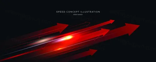 移动联通通信5G光速交通物流光效科技概念EPS矢量模板素材 Speed Concept Illustration