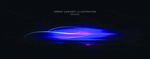 移动联通通信5G光速交通物流光效科技概念EPS矢量模板素材 Speed Concept Illustration