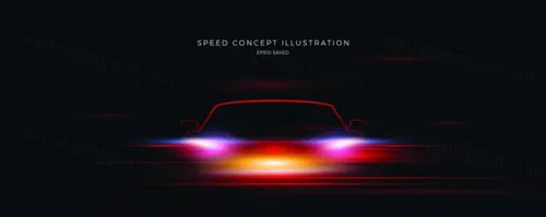 移动联通通信5G光速交通物流光效科技概念EPS矢量模板素材 Speed Concept Illustration