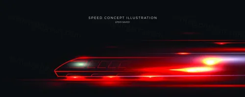 移动联通通信5G光速交通物流光效科技概念EPS矢量模板素材 Speed Concept Illustration
