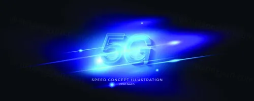 移动联通通信5G光速交通物流光效科技概念EPS矢量模板素材 Speed Concept Illustration
