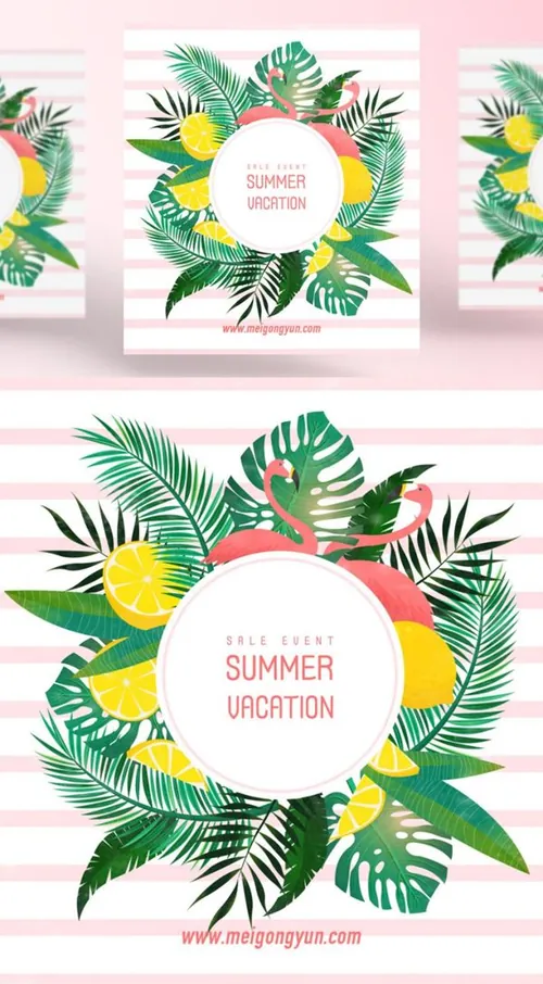 Summer Sale Big Event 夏季促销AI矢量海报素材 tid227a1704