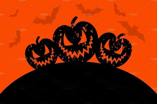 万圣节恐怖南瓜矢量素材Halloween