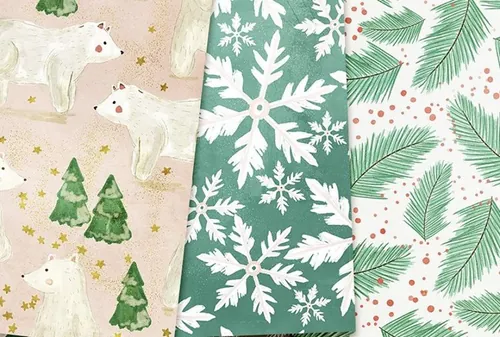 清新的圣诞水彩无缝背景纹理素材 Watercolor Win