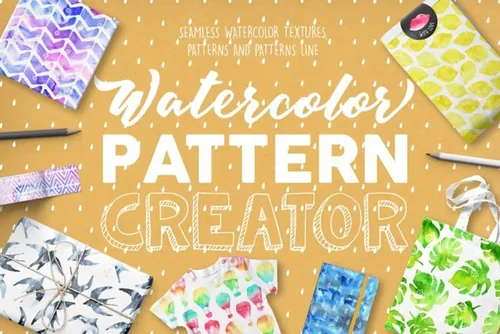 手绘水彩创意背景纹理素材 Watercolor-Patter