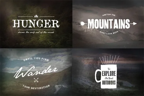 荒野生存主题标志logo模板 The-Complete-Wilderness-Survival-Kit