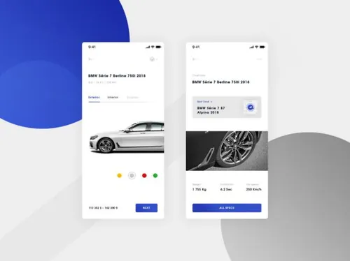 BMW. IOS App  每日UI源文件分享 Daily UI