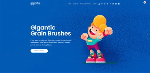 复古砂砾噪点纹理渐变AI笔刷素材 Gigantic - Grain B